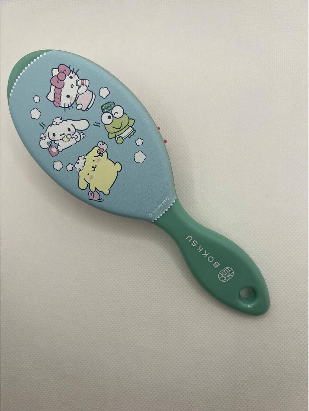 BOKKSU Sanrio Hair Brush with Pink Bristles